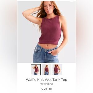 FP Movement by Free People Waffle Knit Vest Tank Top
